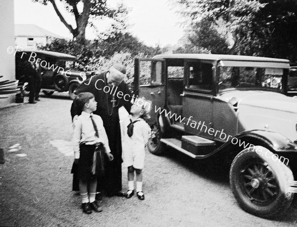 PAPAL LEGATE WITH BOYS AND CAR AT NUNCIATURE